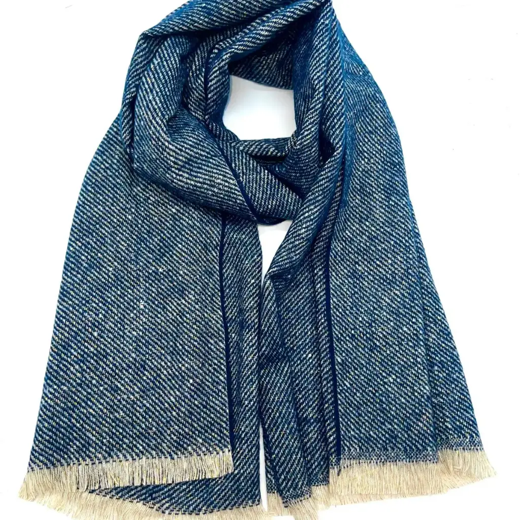 Lineta - Echarpe uni avec lurex - bleu roi