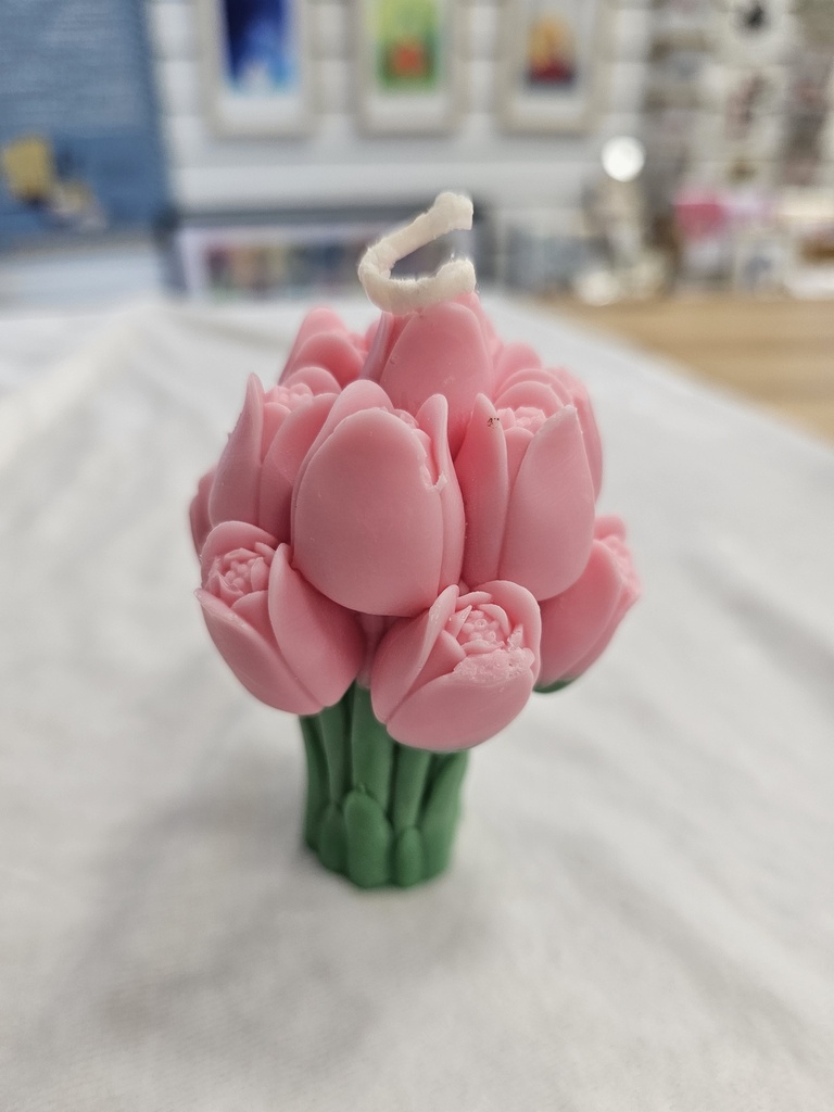  Bougie bouquet de tulipes