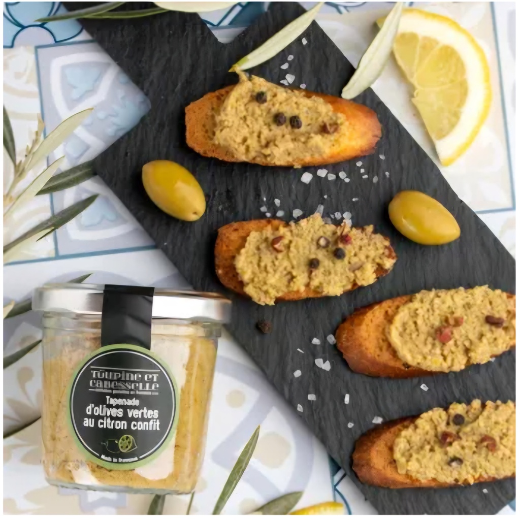Tapenade olives vertes au citron confit