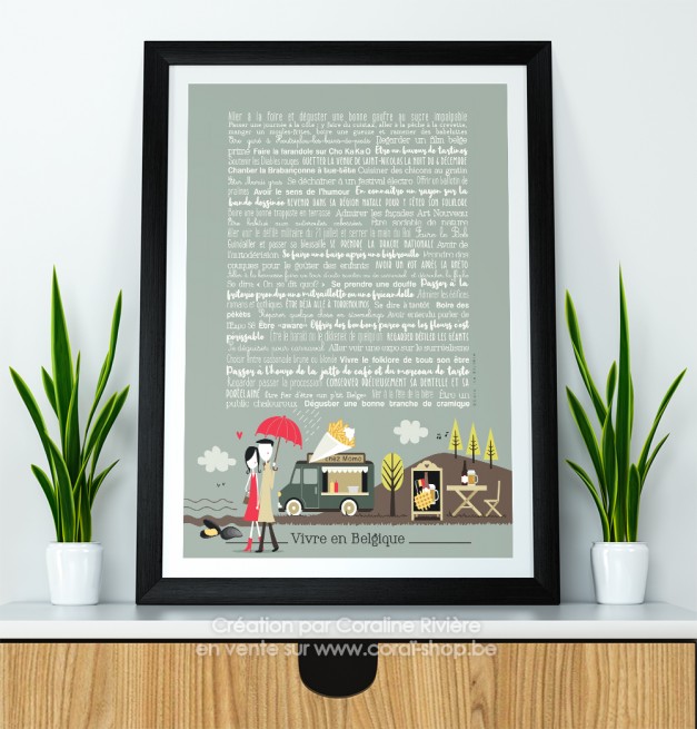 Coraï - Poster "Vivre en Belgique" 