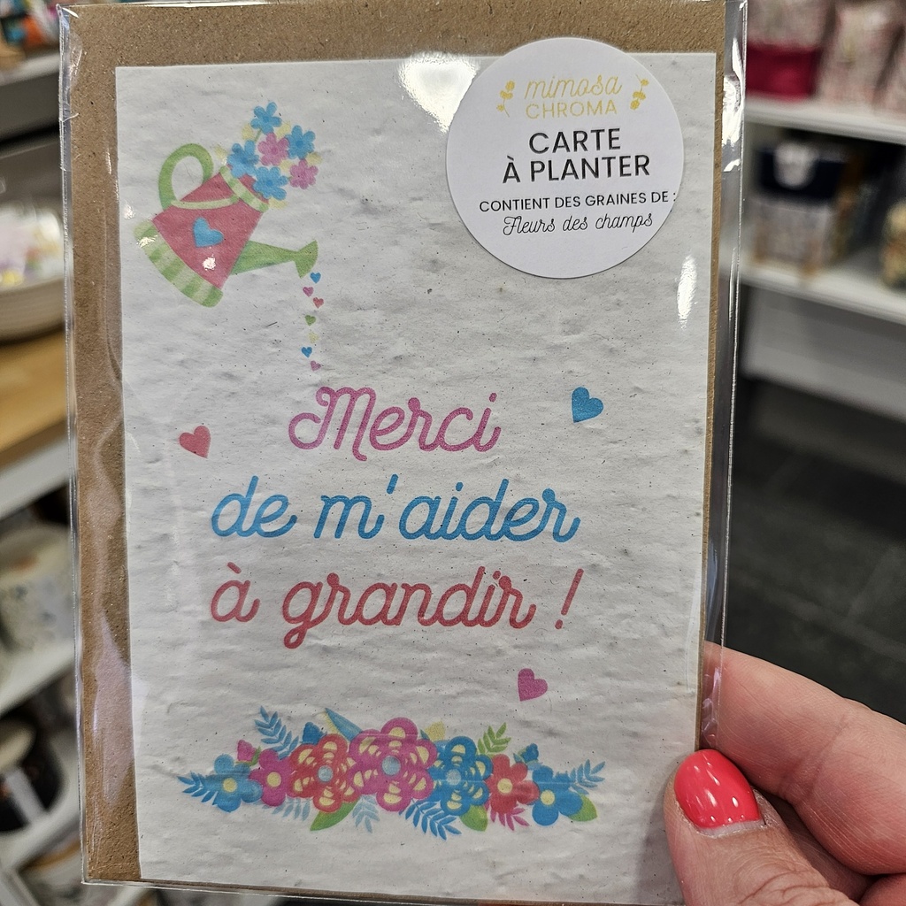 Carte "Merci" ensemencée