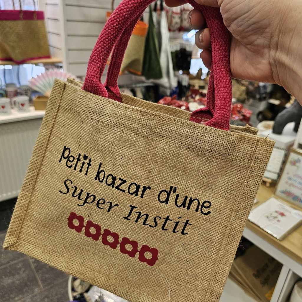 Petit sac cabas Institutrice rose