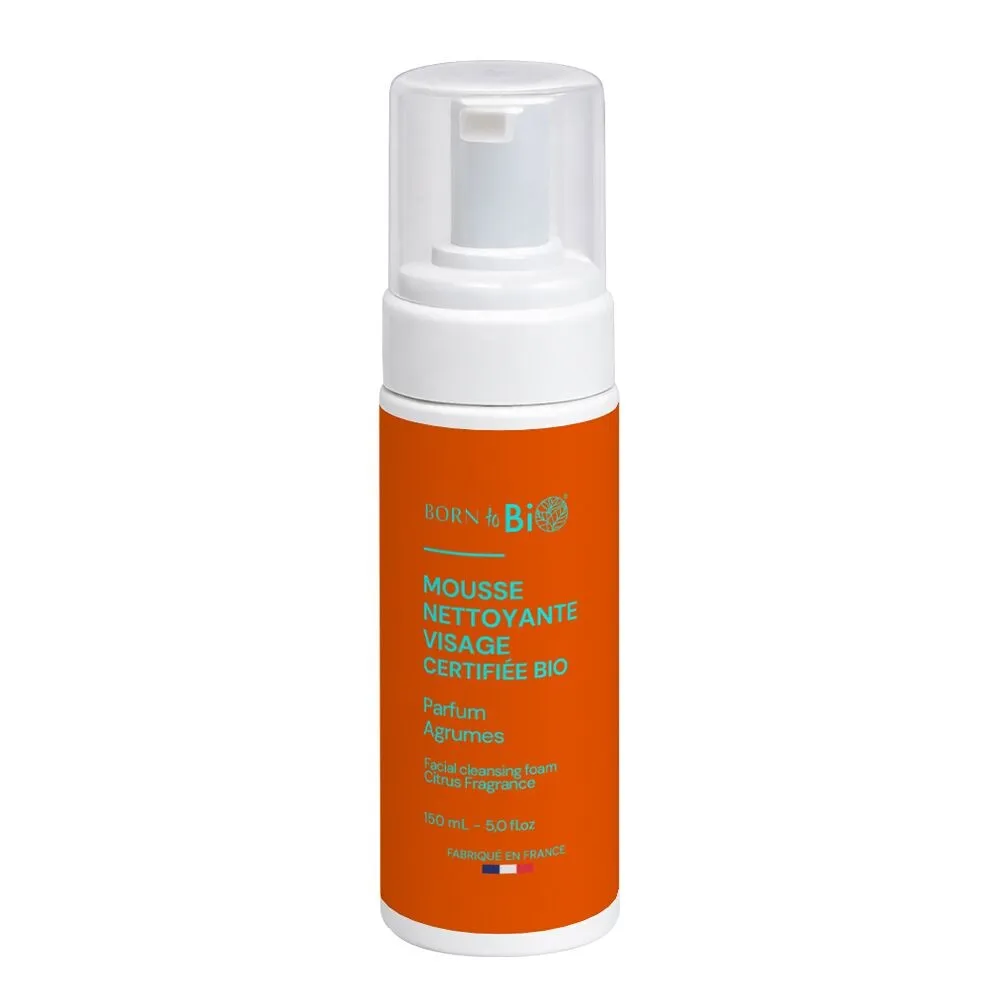 Born to bio - Mousse nettoyante visage - Agrumes bio