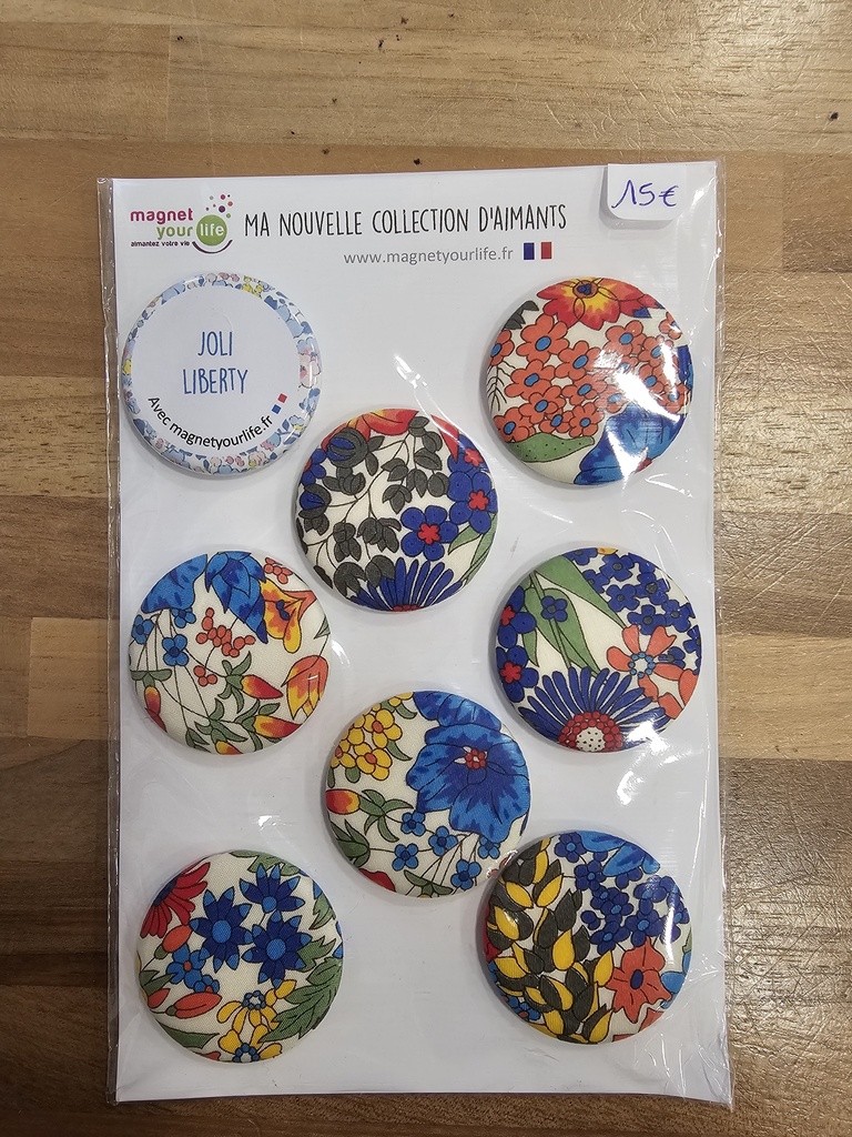 Magnet Your Life - Lot de petits magnets fleurs multicolores