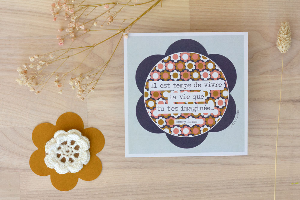 Jolis lundis - Carte "Il est temps de vivre..."