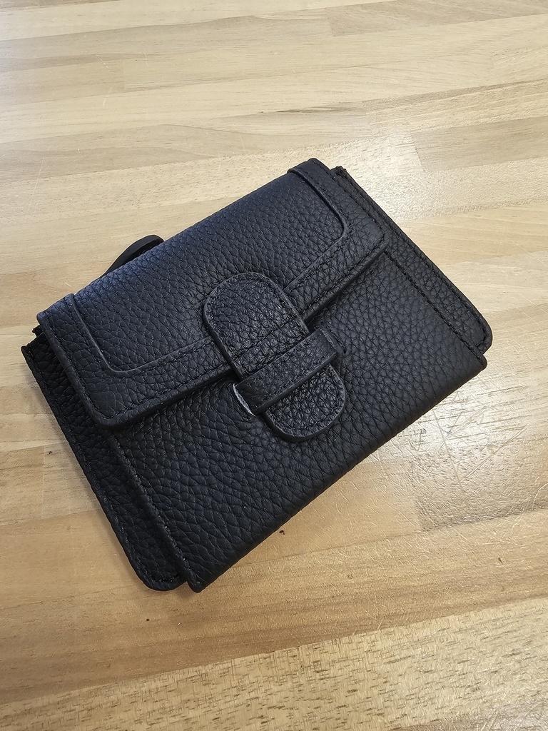 Mini compagnon en cuir noir