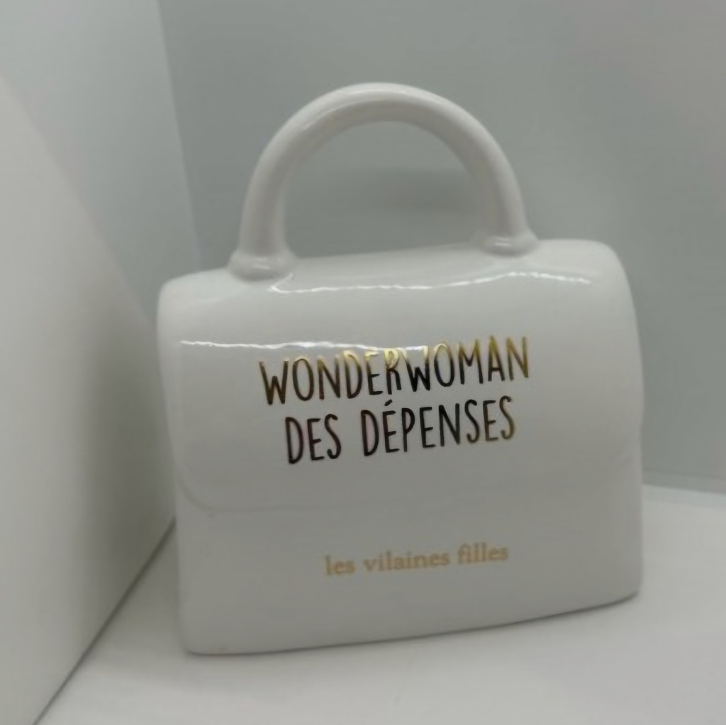 Les vilaines filles - tirelire Wonderwoman des dépenses