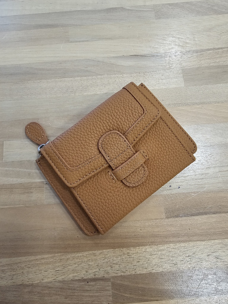 Mini compagnon en cuir - Cognac