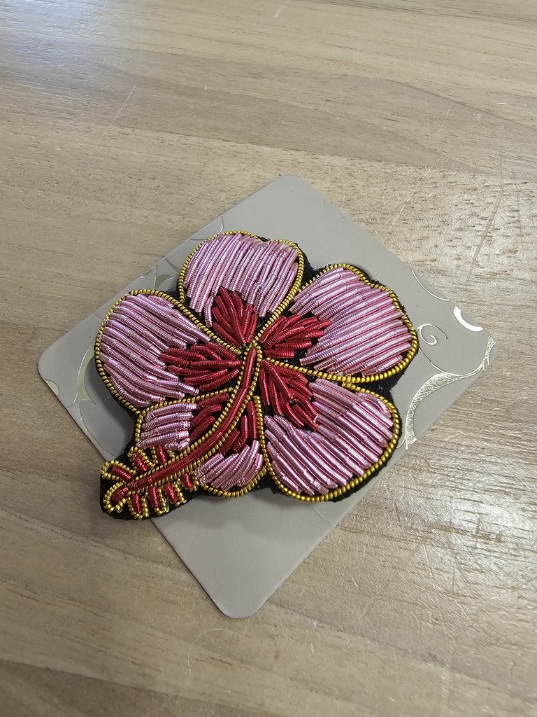Habaha Paris - Broche fleur rose