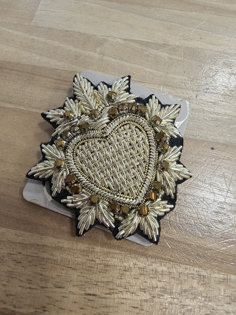 Habaha Paris - Broche coeur doré