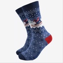 Chaussettes en bambou pour hommes - bleu, teckel sur luge