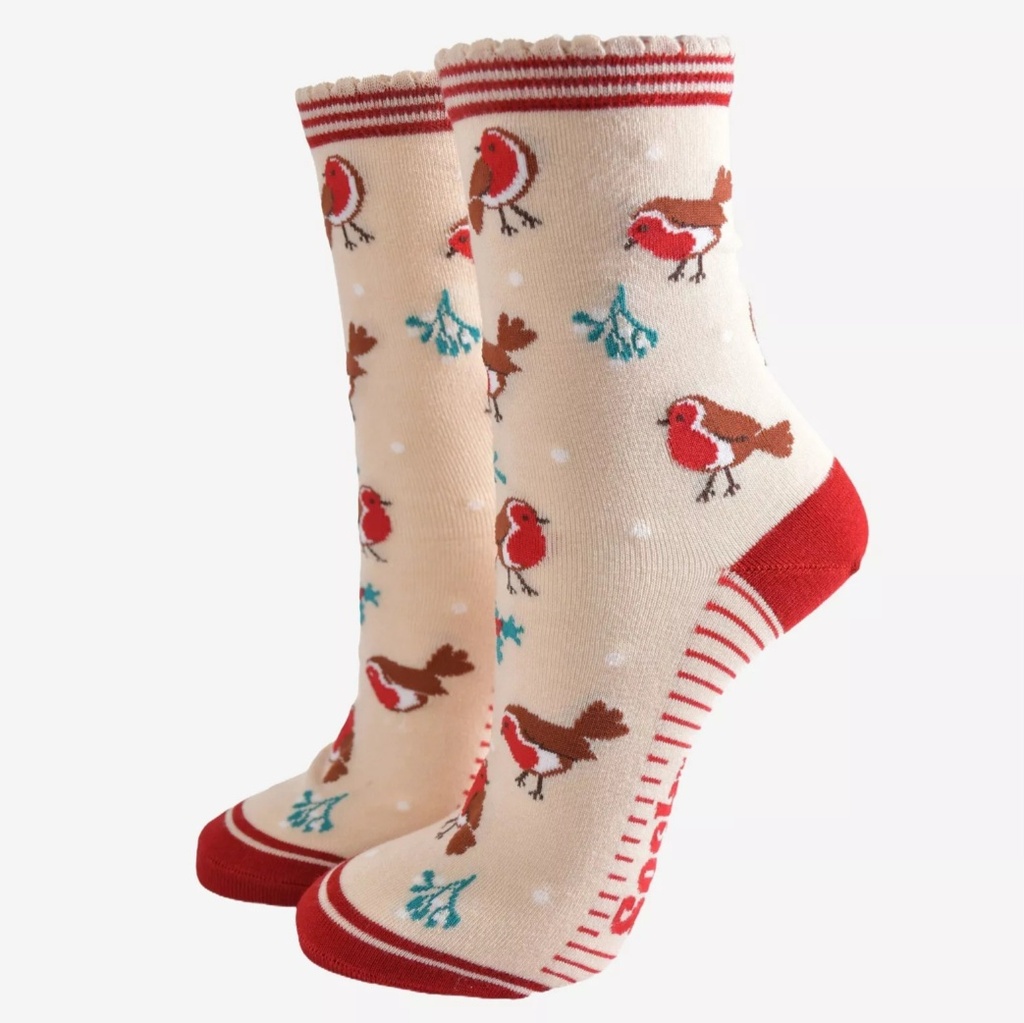 Chaussettes en bambou pour femmes - beige, mésange