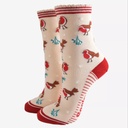 Chaussettes en bambou pour femmes - beige, mésange