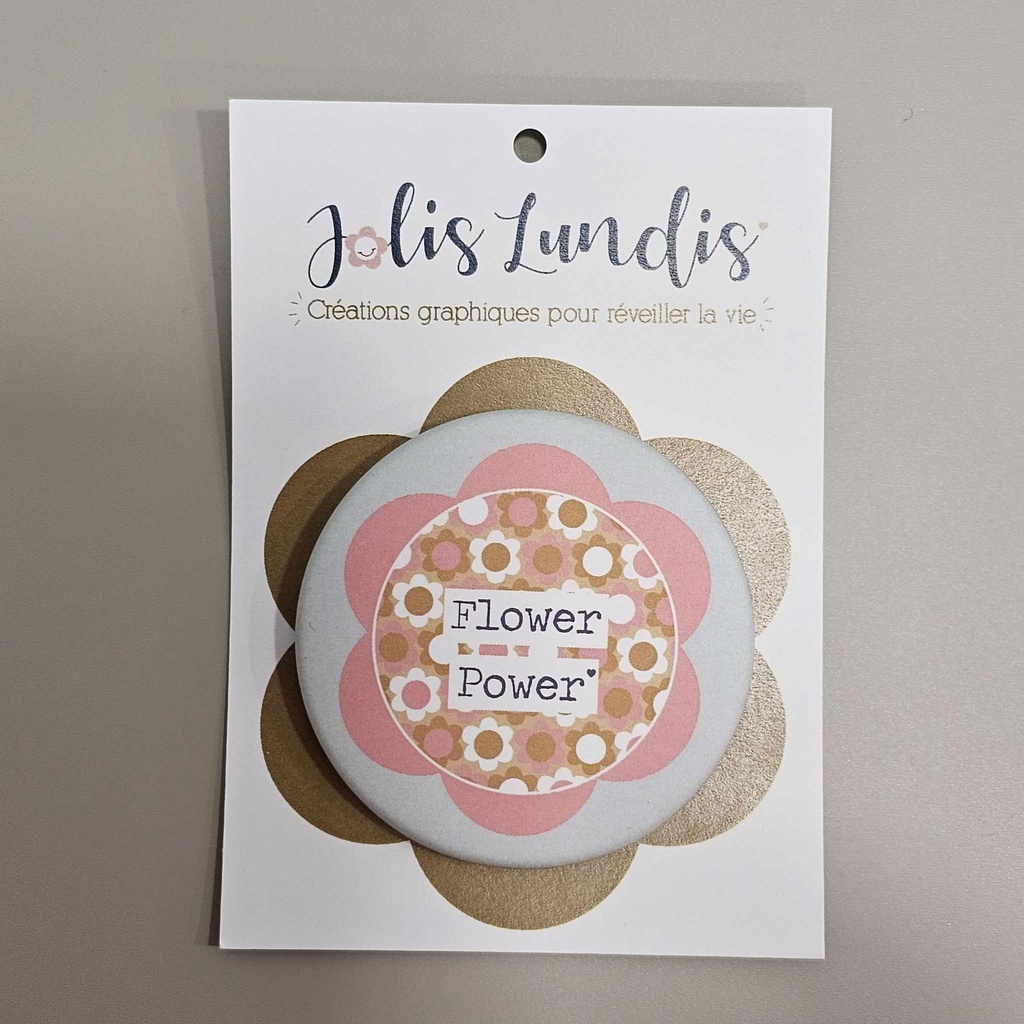Jolis lundis - Magnet "Flower power"