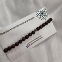 Bracelet pierres semi-précieuses - Grenat naturel - 8 mm 