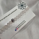 Bracelet pierres semi-précieuses - Quartz rose - 8 mm
