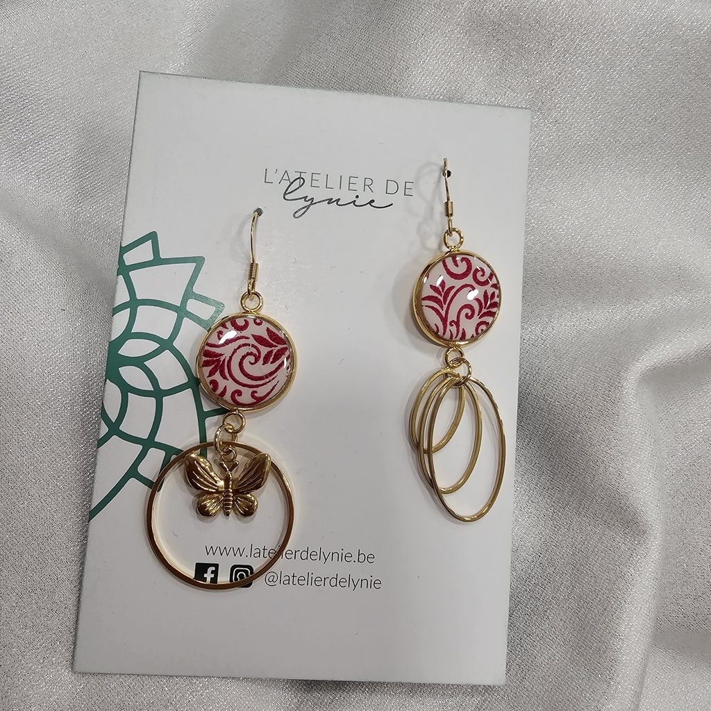 Lynie - BO rose et doré - asymétriques