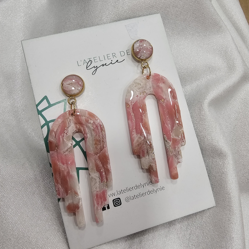 Lynie - BO rose marbré