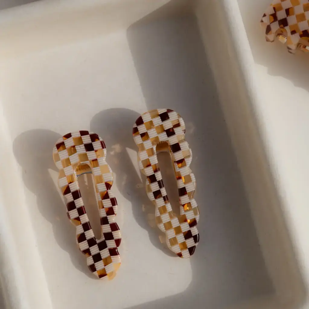 Peignée Paris - Barrette cheveux Damier