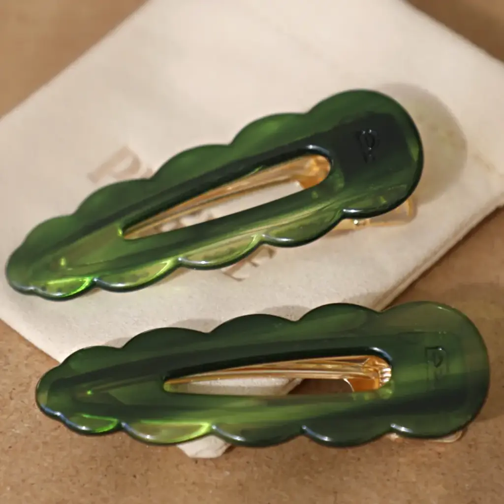 Peignée Paris - Barrette cheveux Emeraude