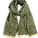 Lineta - Echarpe uni avec lurex - kaki