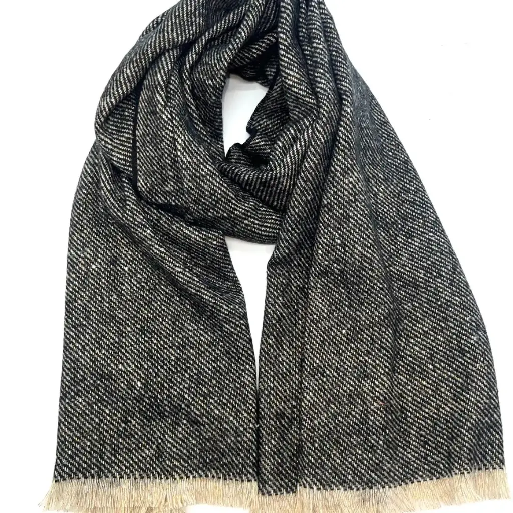 Lineta - Echarpe uni avec lurex - noir