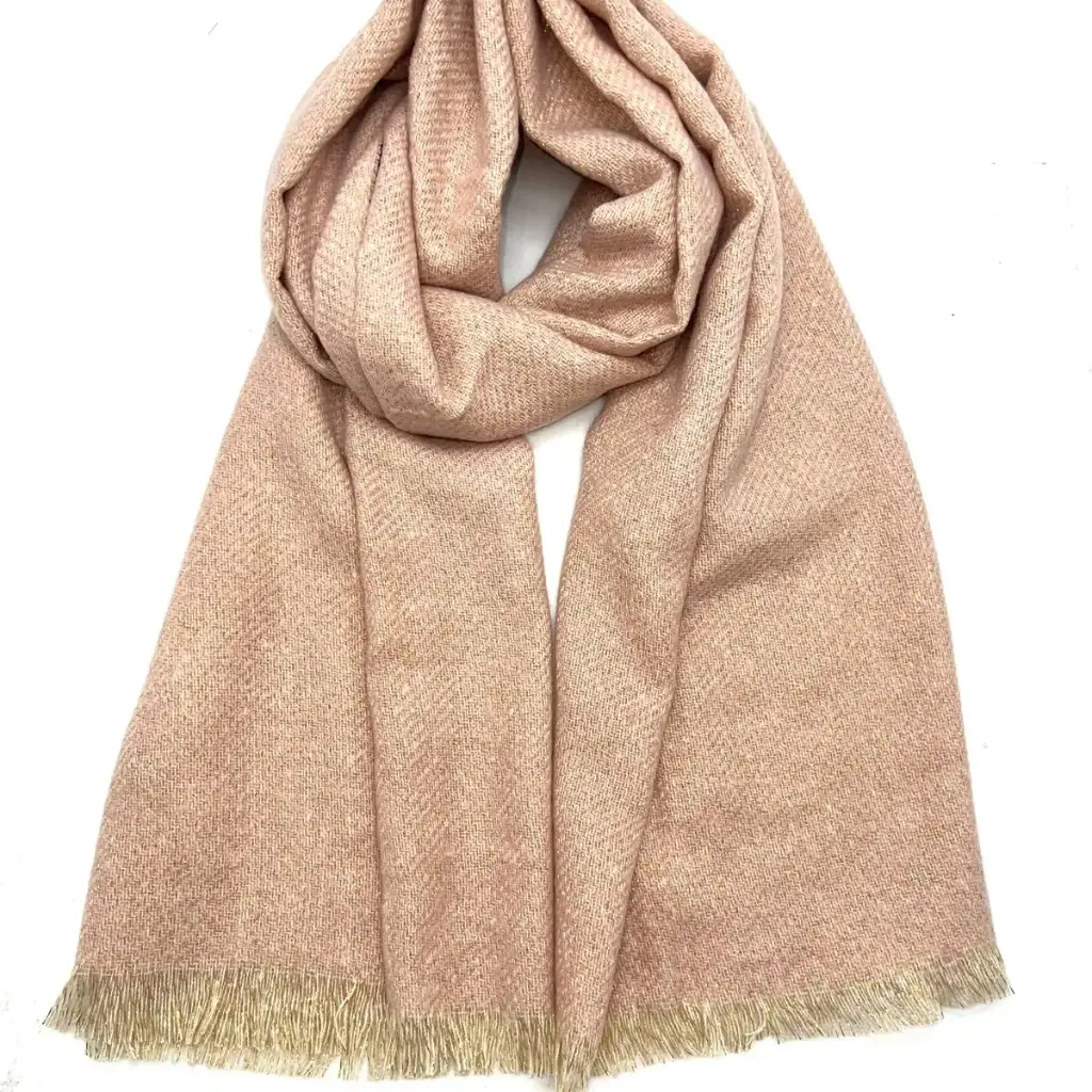 Lineta - Echarpe uni avec lurex - Rose