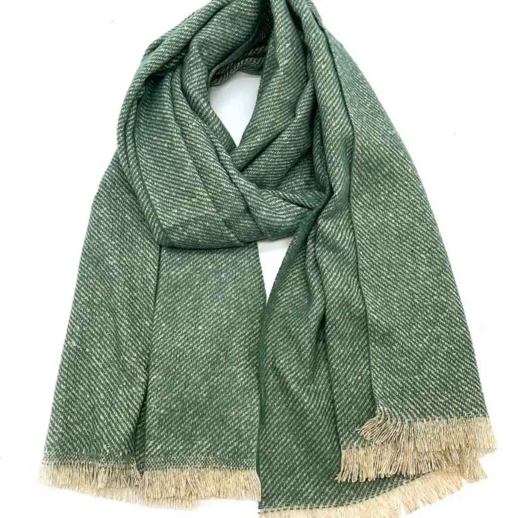 Lineta - Echarpe uni avec lurex - Vert
