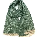 Lineta - Echarpe uni avec lurex - Vert