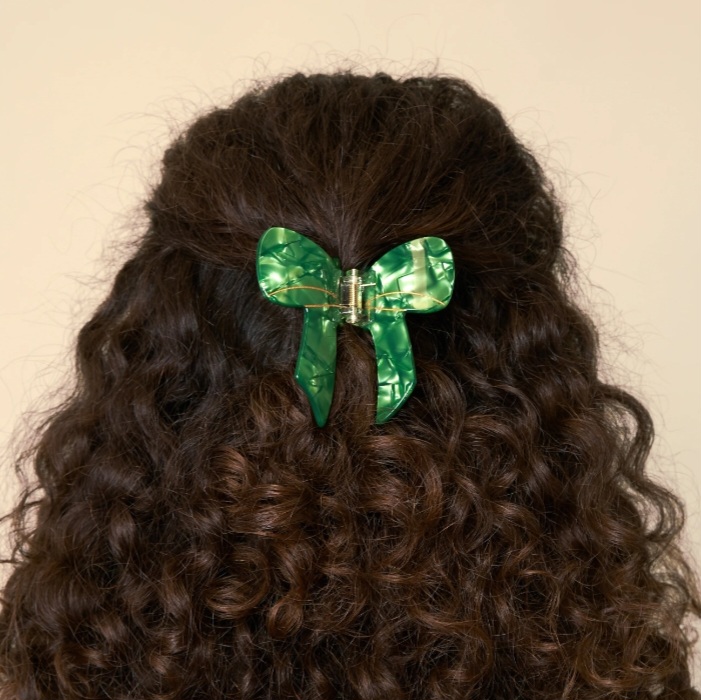 Coucou Suzette - Pince à cheveux nœud vert