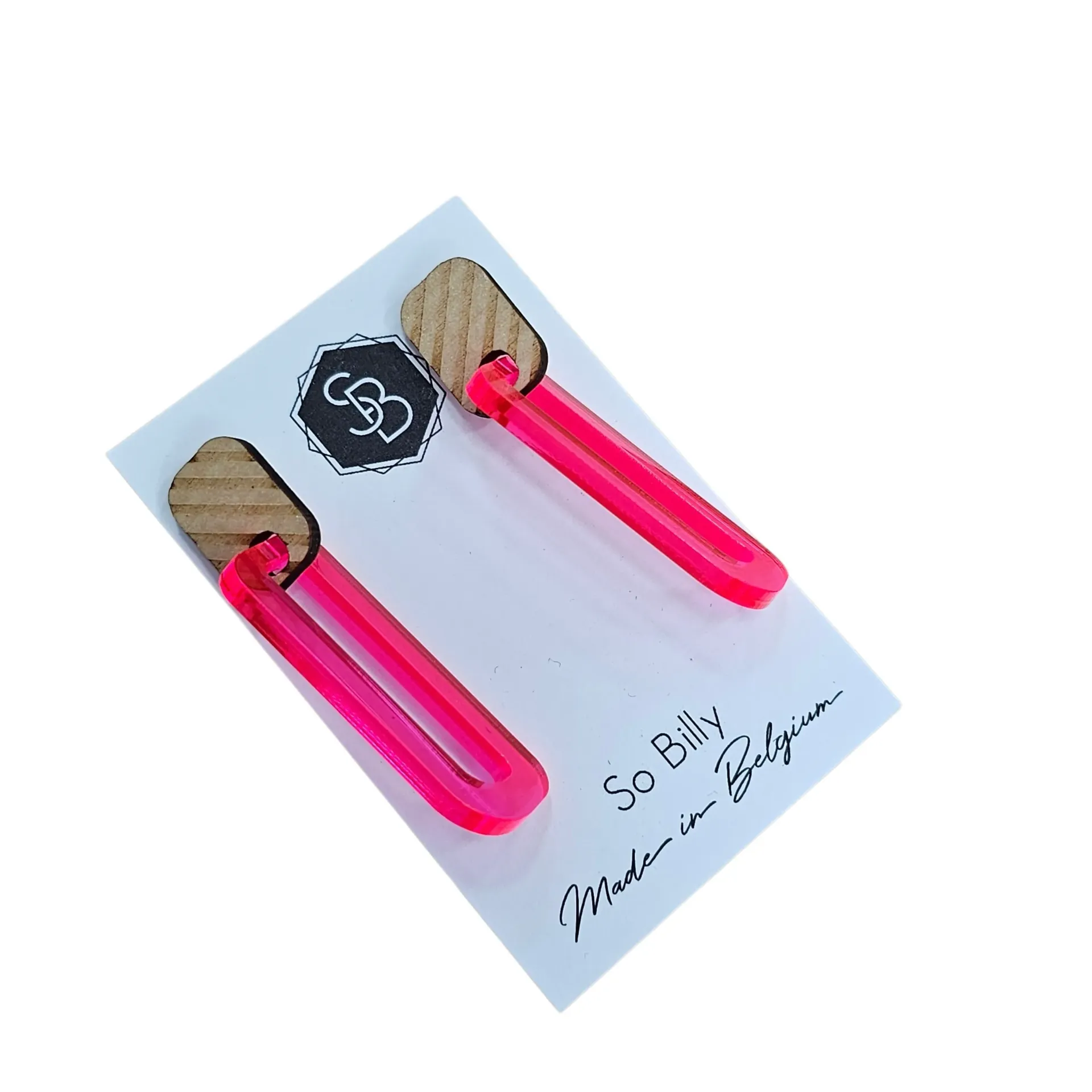 Boucles d’oreilles colorées en plexiglas – Créations fun & originales by So Billy