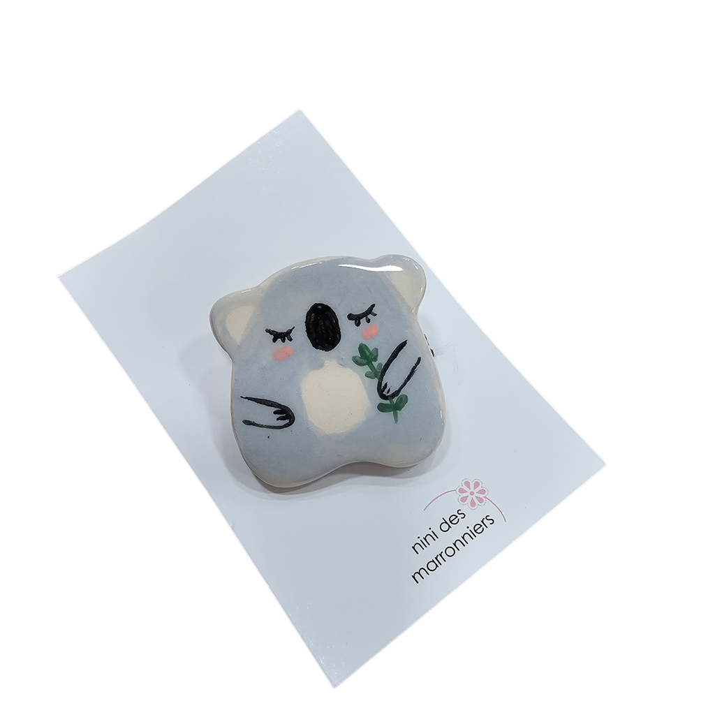 Broche céramique « Koala » – Nini des Marronniers