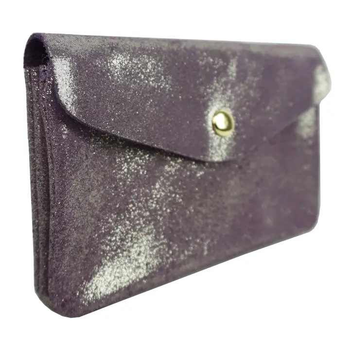 Grand porte-monnaie façon daim - Violet