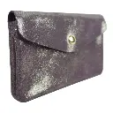 Grand porte-monnaie façon daim - Violet