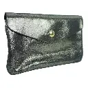 Grand porte-monnaie façon daim - Marine