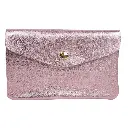 Grand porte-monnaie en cuir brillant - rose