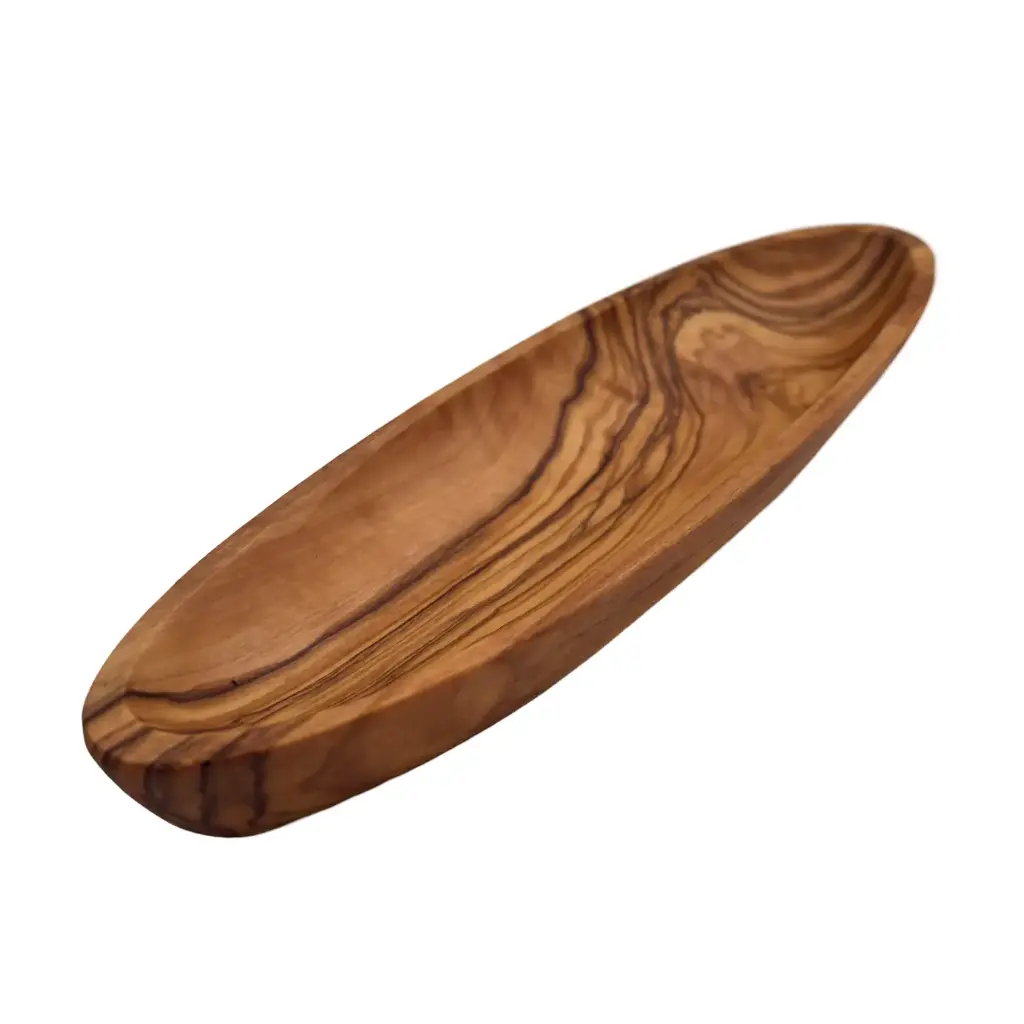 Plateau ovale en bois d’olivier – Medina Mood