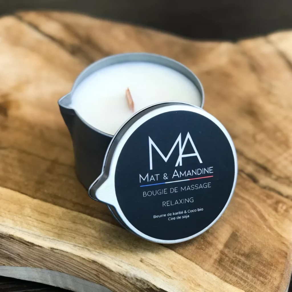 Bougie de massage Matt & Amandine – Parfum Relaxation