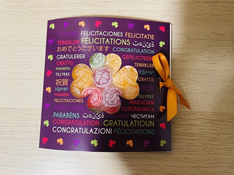 Lucky Sweet - carte bonbons "Félicitations"