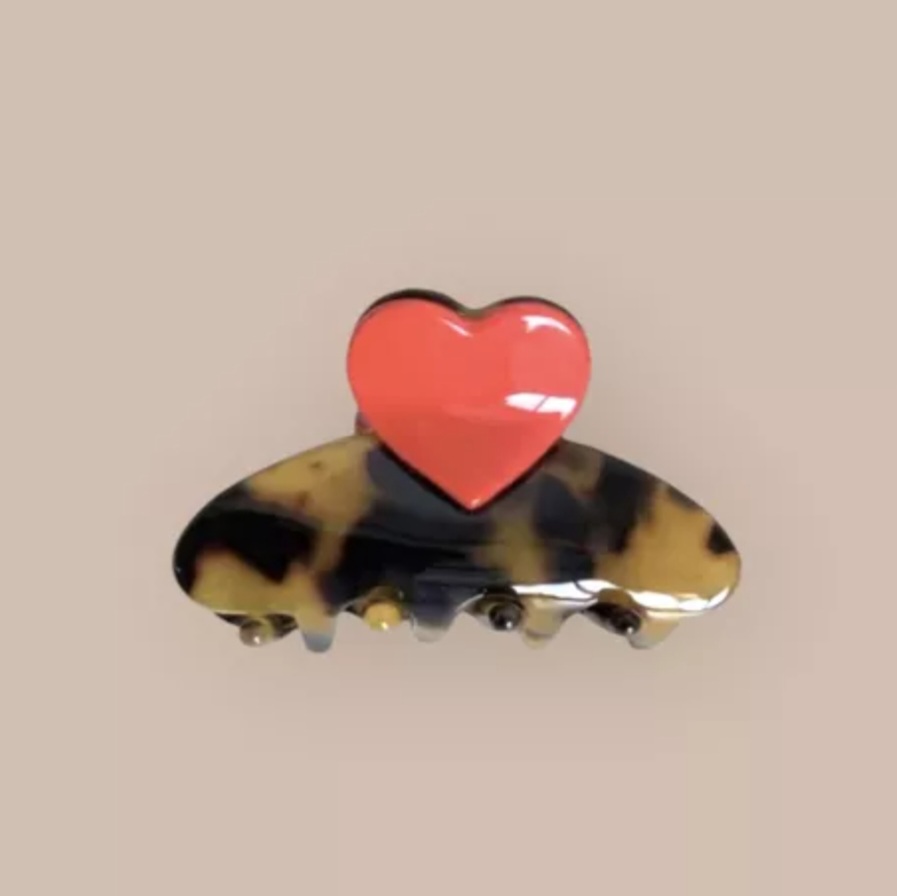 Pince à cheveux “Babies Cœur – Léo rouge” – Agathe & Cocö