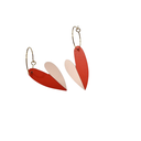 Créoles cœurs colorés AMOR — Rouge & Rose - RB14