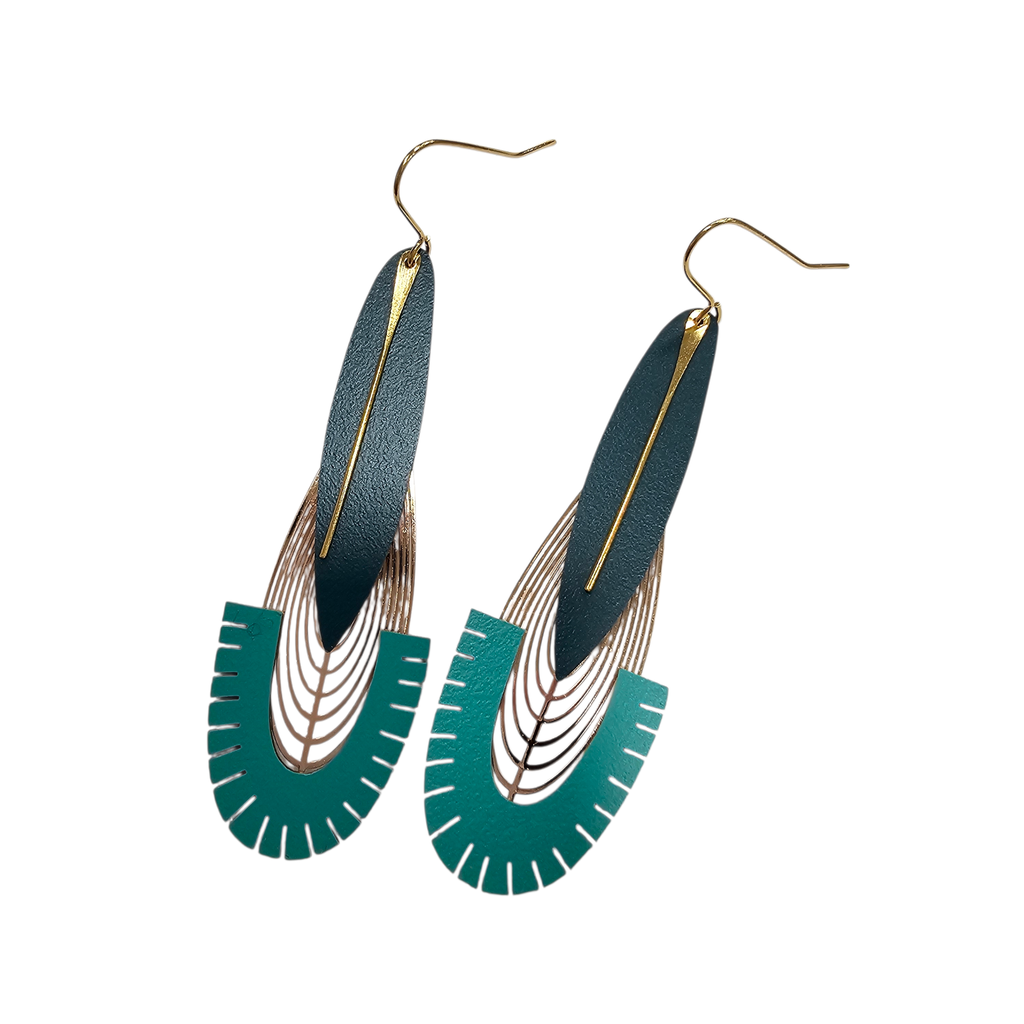 Boucles d’oreilles colorées CALYPSO- Emeraude - RB03