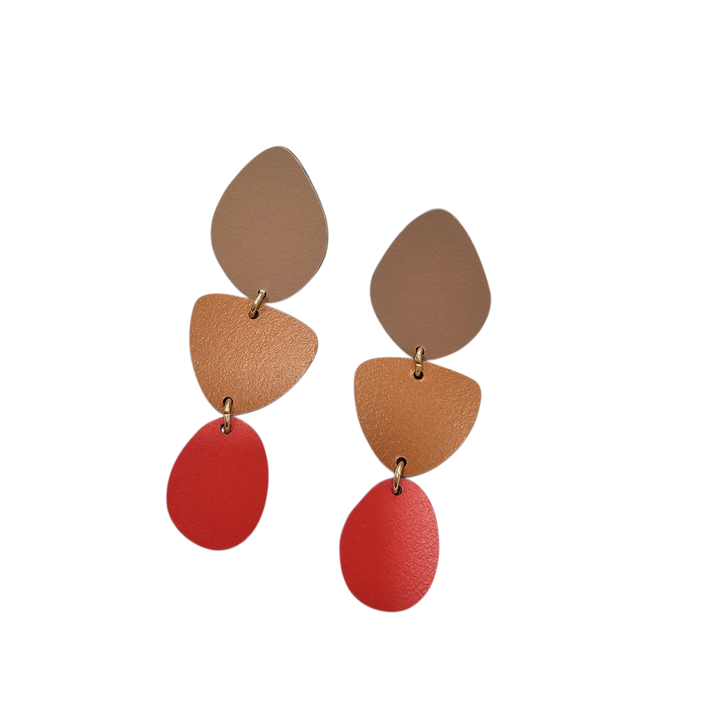 Boucles d’oreilles longues colorées IDOL - Terracotta - RB07