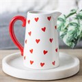 Vase petit cœurs rouges