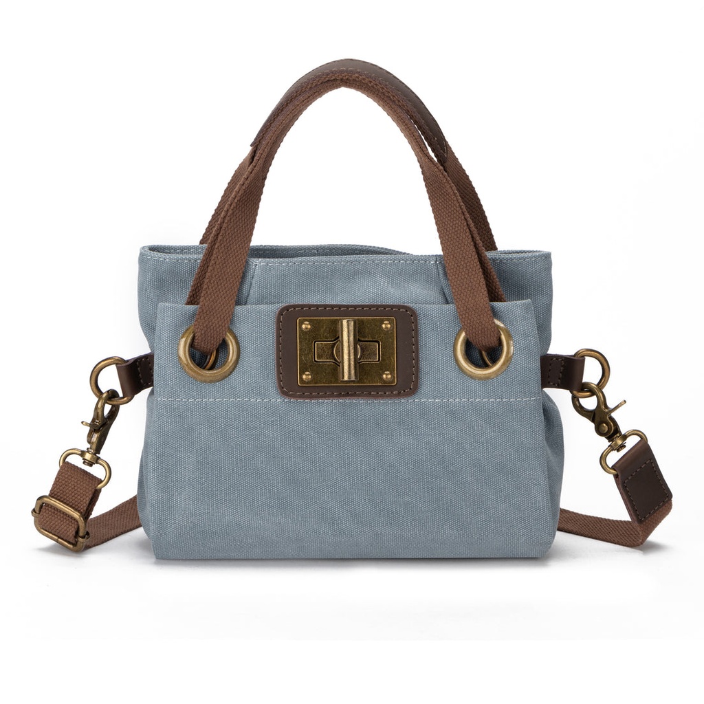 Sac XS bandoulière Pont des arts bleu gris - Zede Paris