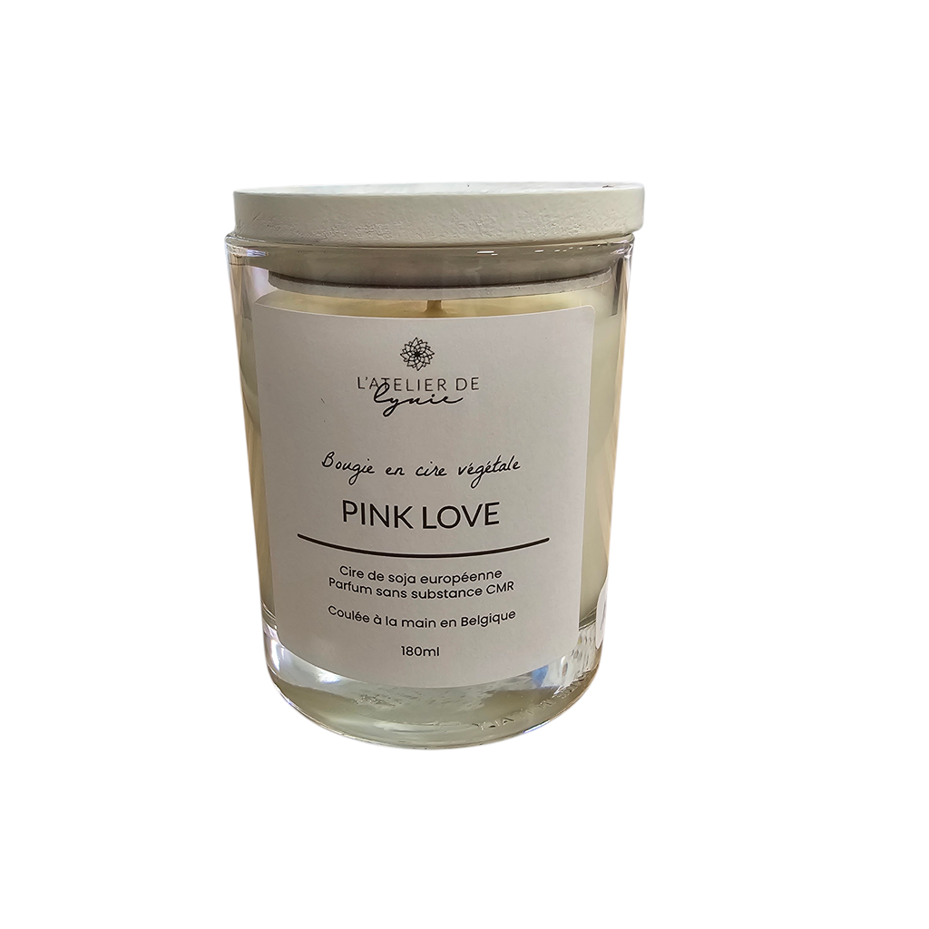Bougie artisanale parfumée « Pink Love » – Atelier de Lynie