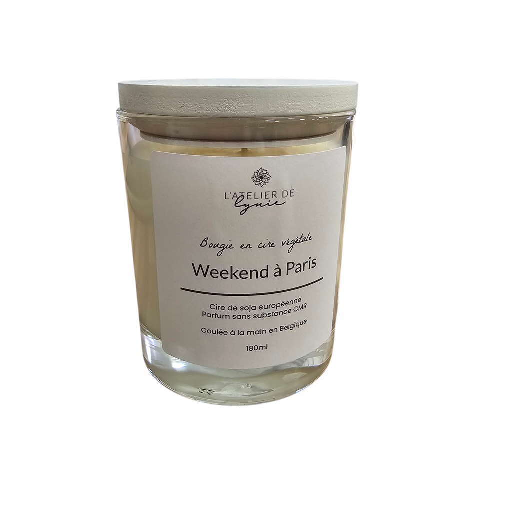 Bougie artisanale parfumée « Weekend à Paris » – Atelier de Lynie