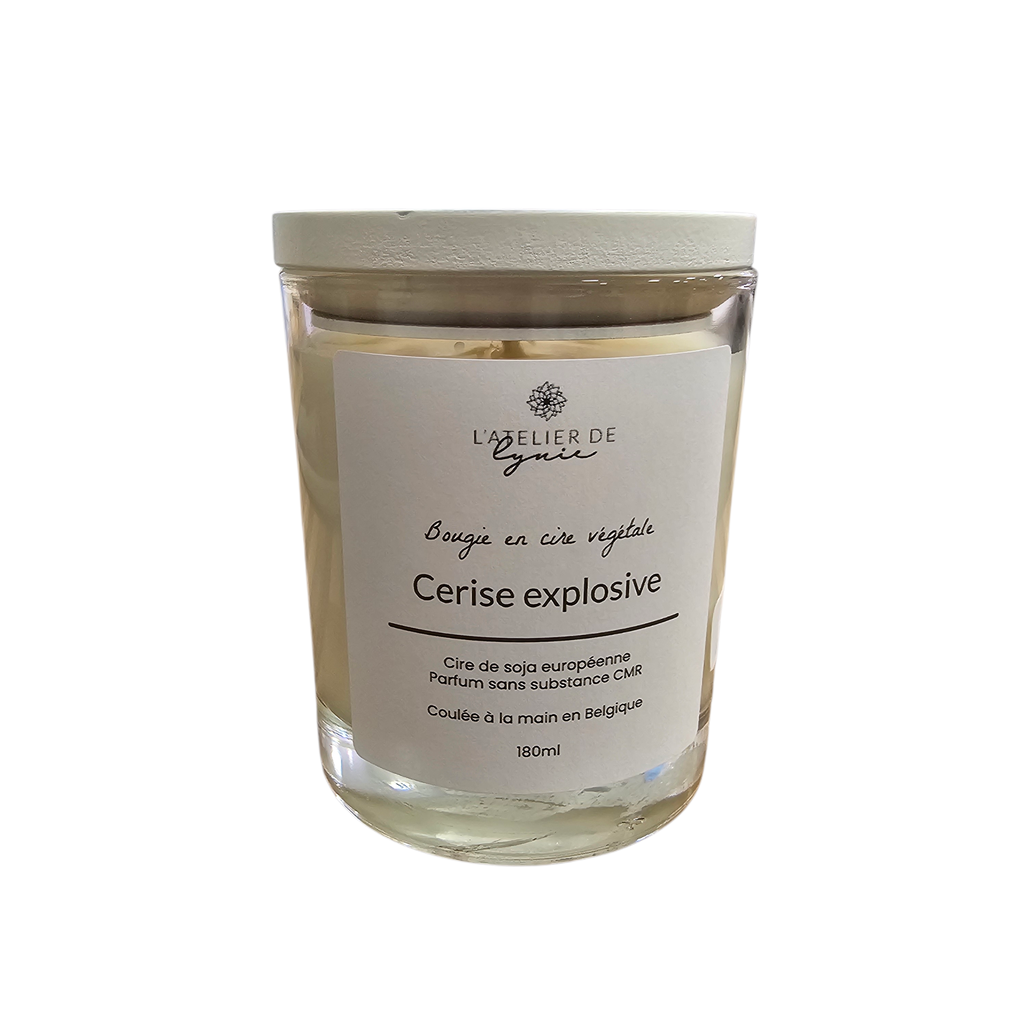 Bougie artisanale parfumée « Cerise explosive » – Atelier de Lynie