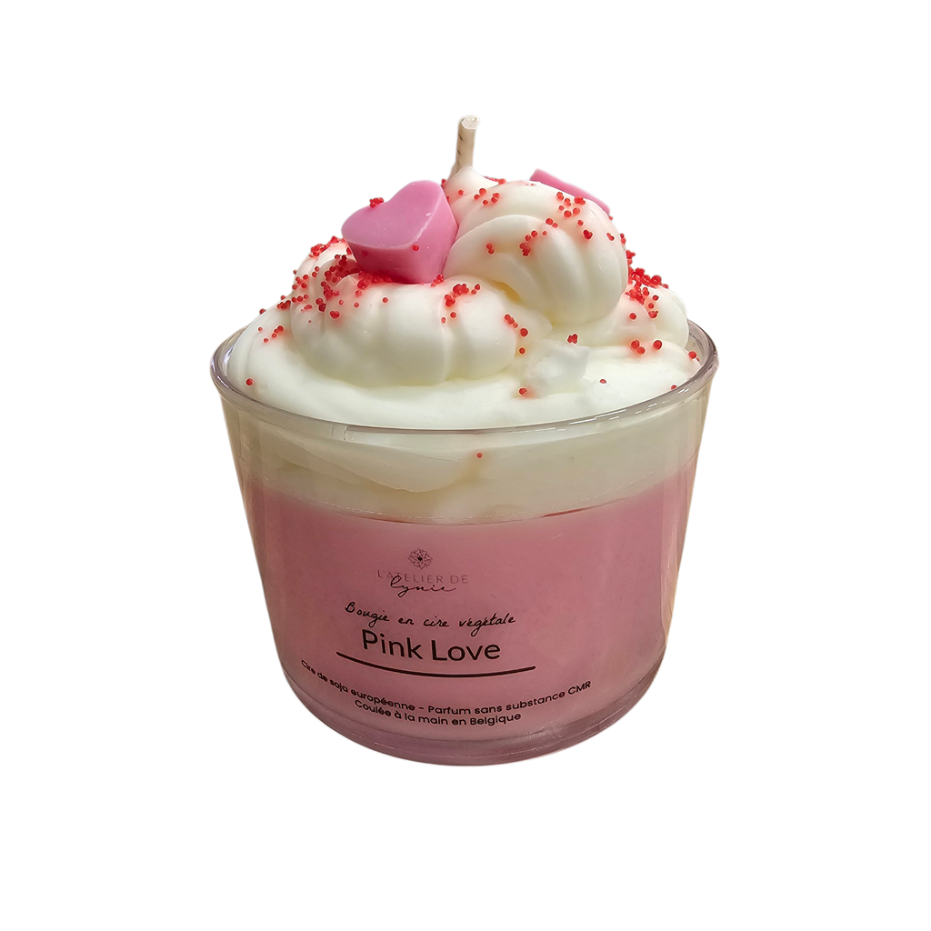 Bougie chantilly parfumée « Pink Love » – Atelier de Lynie