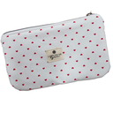Trousse plate coeur rouge